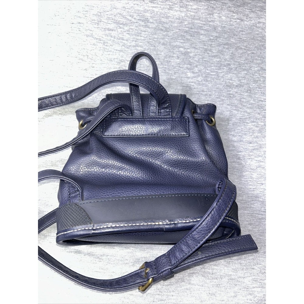Price drop- Vintage Tommy Hilfiger Blue Pebbled Leather Backpack Purse Bag - Picture 2 of 9